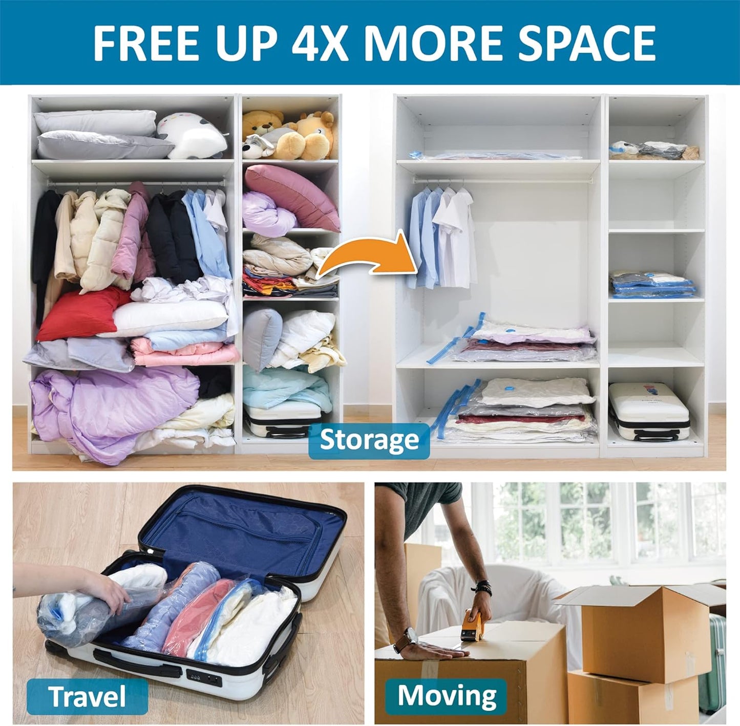 Vacuum Storage Bags – Space Saving & Reusable