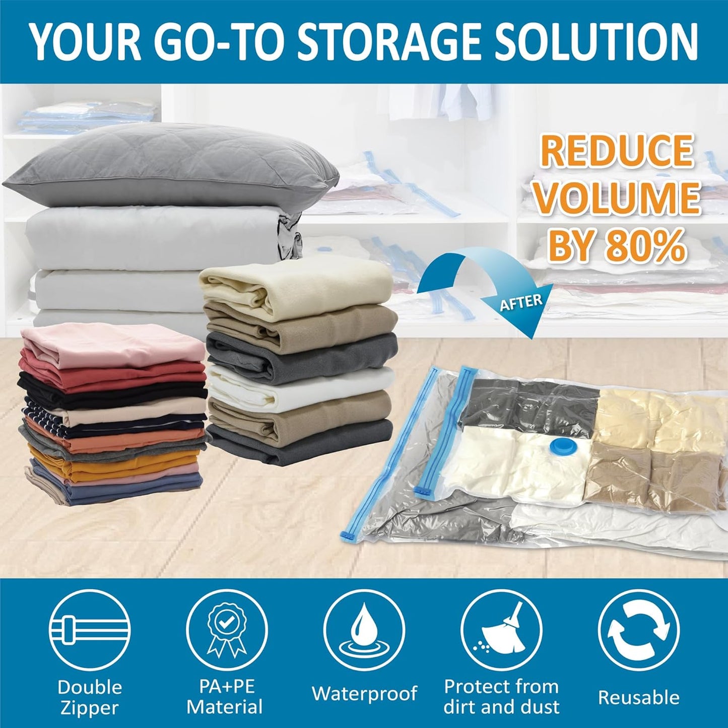 Vacuum Storage Bags – Space Saving & Reusable