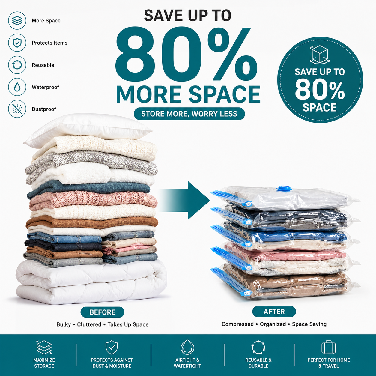 Customize Your Vacuum Storage Bags Pack