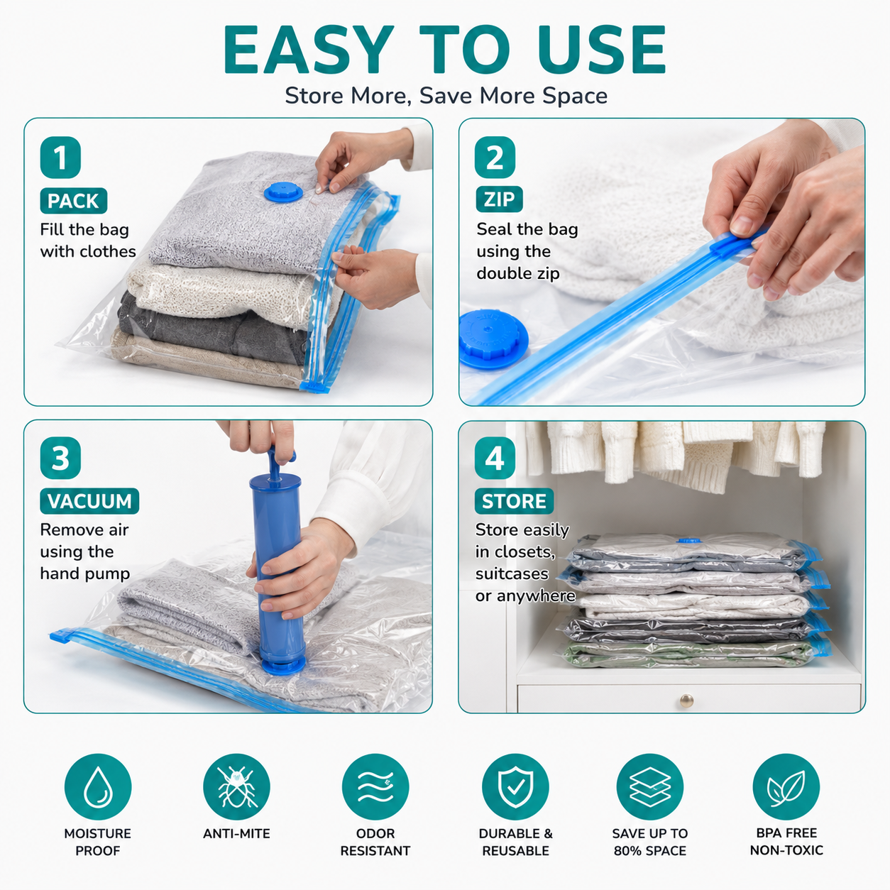 Customize Your Vacuum Storage Bags Pack