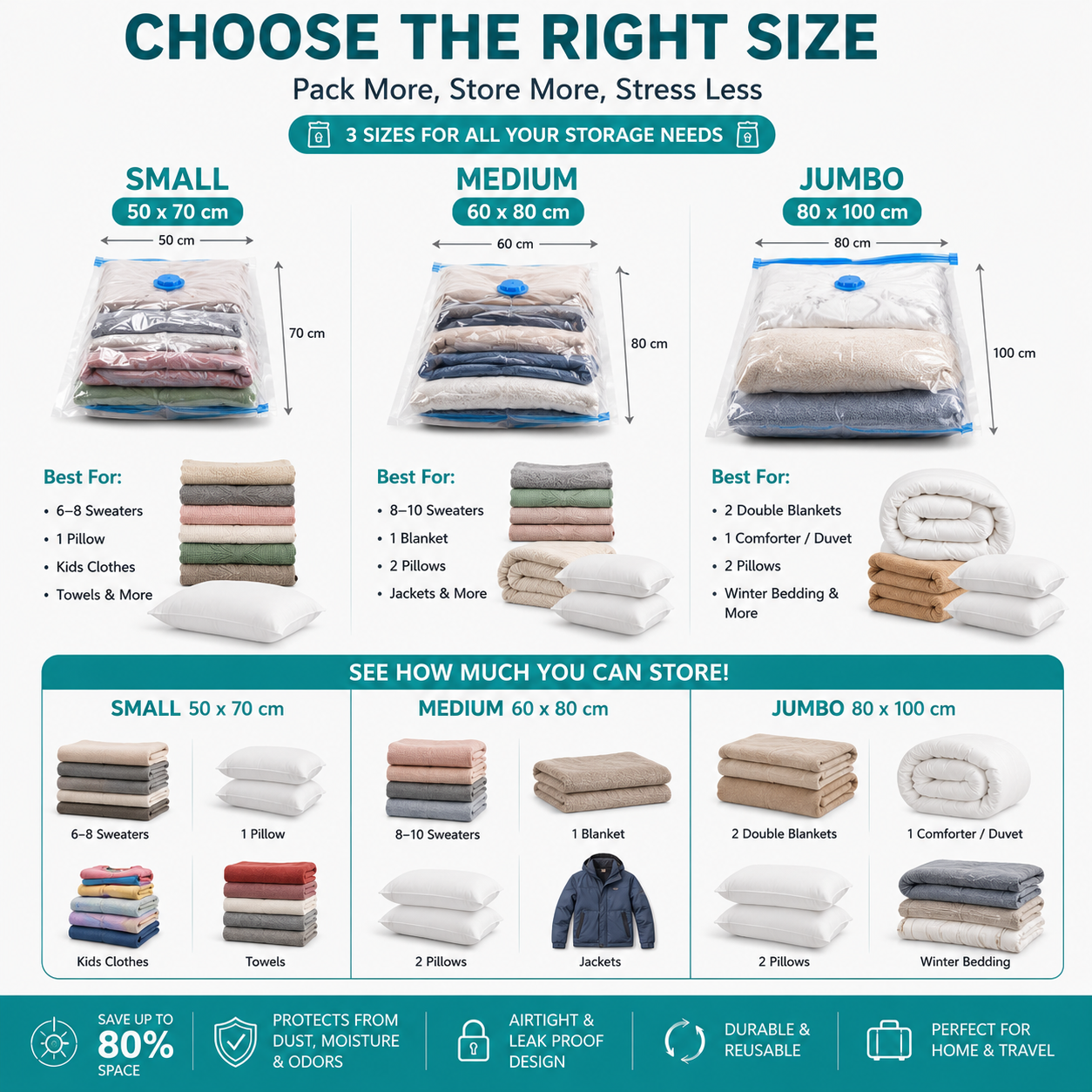 Customize Your Vacuum Storage Bags Pack