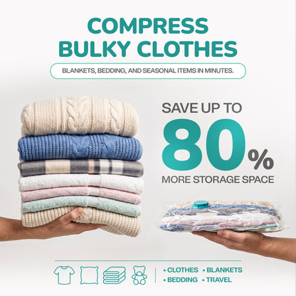 Vacuum Storage Bags with Hand Pump – Save Space & Protect Clothes