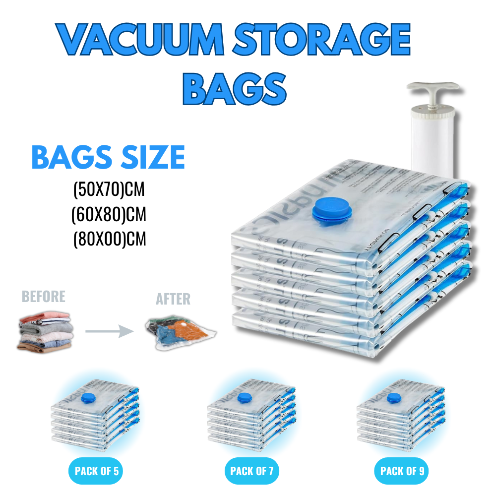 Vacuum Storage Bags – Space Saving & Reusable