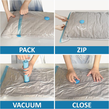 Vacuum Storage Bags with Hand Pump – Save Space & Protect Clothes